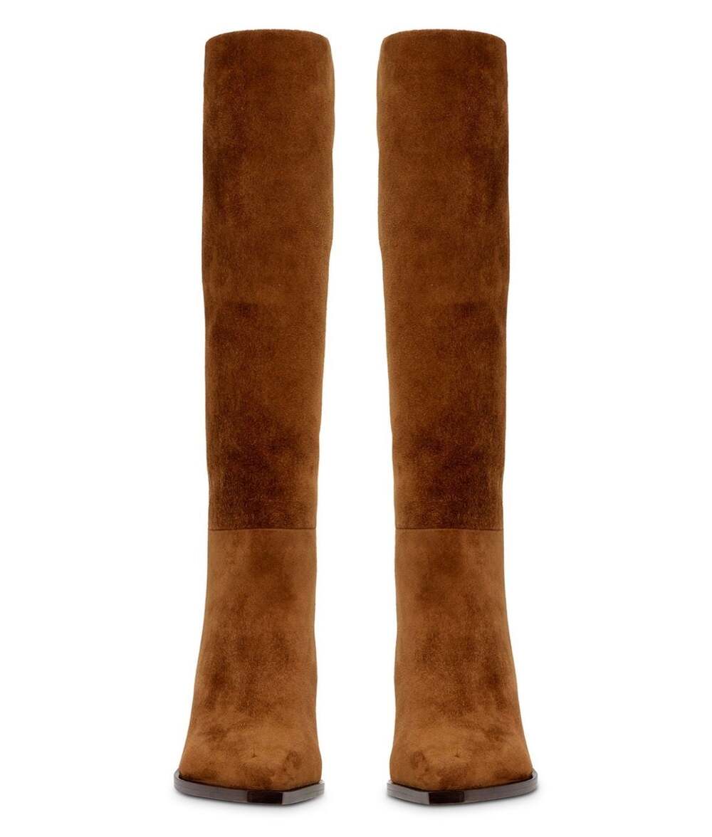 Paige Lillian Chestnut Suede Knee High Boots